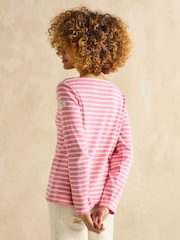 Joules Harbour Pink/White Boat Neck Breton Top - Image 2 of 7