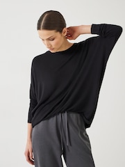 Hush Black Gillian Longline Jersey Top - Image 1 of 5