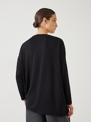 Hush Black Gillian Longline Jersey Top - Image 3 of 5