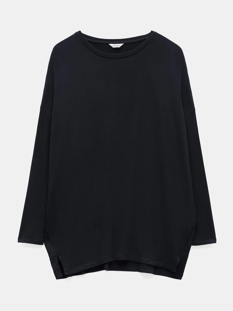 Hush Black Gillian Longline Jersey Top - Image 5 of 5