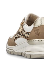 Rieker Womens Wide Fit Cream Zipper Trainers - Image 5 of 10