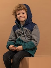 Trespass Kids Unisex Silver Westere Rainwear Jacket - Image 1 of 4