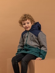 Trespass Kids Unisex Silver Westere Rainwear Jacket - Image 3 of 4