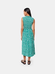 Whistles Riley Floral Shirred Black Dress - Image 2 of 4