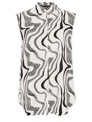 Evans Curve Abstract Print White Tunic - Image 5 of 5