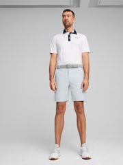 Puma White Pure Geo Golf Mens Polo Shirt - Image 4 of 6