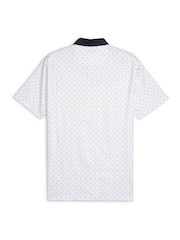 Puma White Pure Geo Golf Mens Polo Shirt - Image 6 of 6