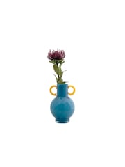 pt, Bright Blue Fiesta Vase with Handles - Image 3 of 3