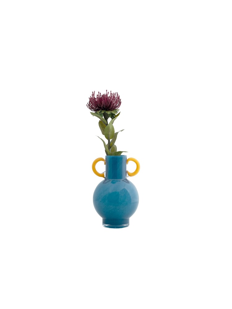 pt, Bright Blue Fiesta Vase with Handles - Image 3 of 3