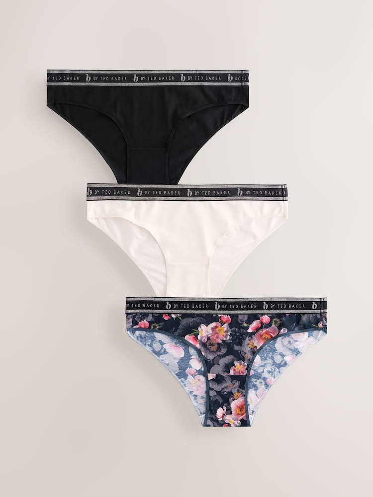 B By Ted Baker Multi Cotton Knickers 3 Pack - Image 1 of 6