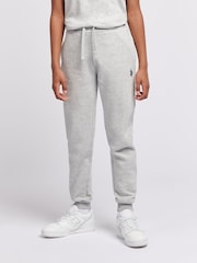 Grijs - U.S. Polo Assn. Double Horsemen Boys 100% Cotton Joggers - Image 1 of 7