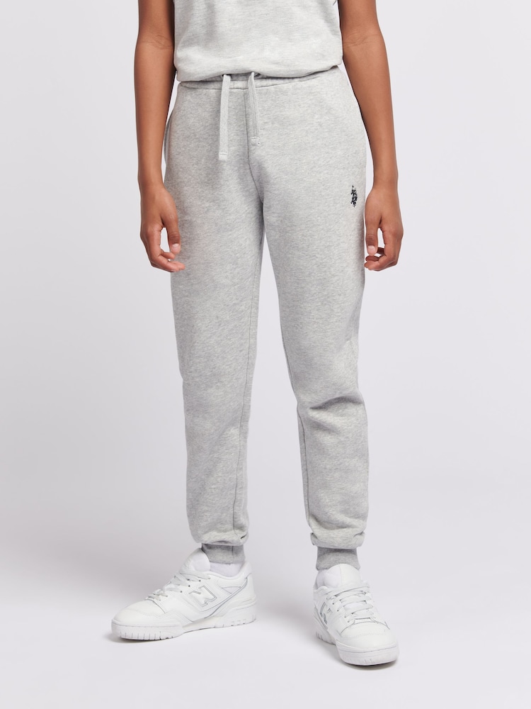 Grijs - U.S. Polo Assn. Double Horsemen Boys 100% Cotton Joggers - Image 1 of 7