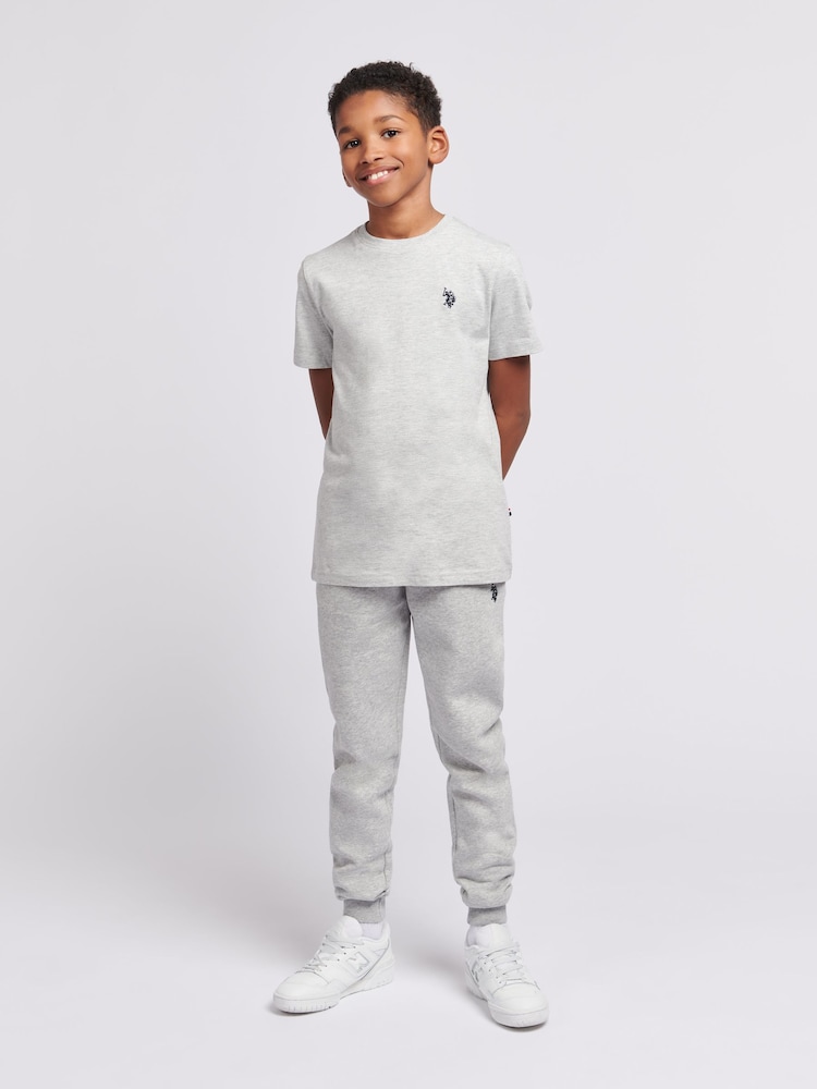 Grijs - U.S. Polo Assn. Double Horsemen Boys 100% Cotton Joggers - Image 3 of 7