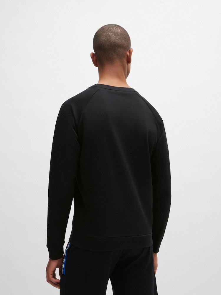 BOSS Black 100% Cotton Stripe Logo Sweatshirt - Image 2 of 7