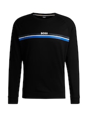 BOSS Black 100% Cotton Stripe Logo Sweatshirt - Image 7 of 7