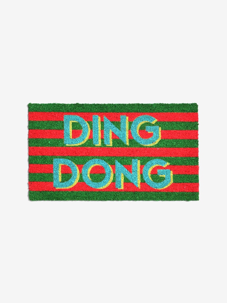 Multi Ding Dong Slogan Coir Doormat - Image 4 of 7