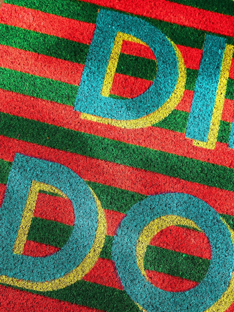 Multi Ding Dong Slogan Coir Doormat - Image 7 of 7