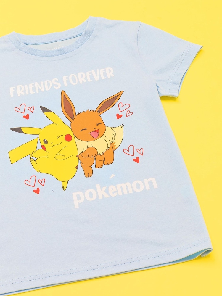 Vanilla Underground Blue Girls Pokemon 100% Cotton T-Shirt - Image 3 of 4