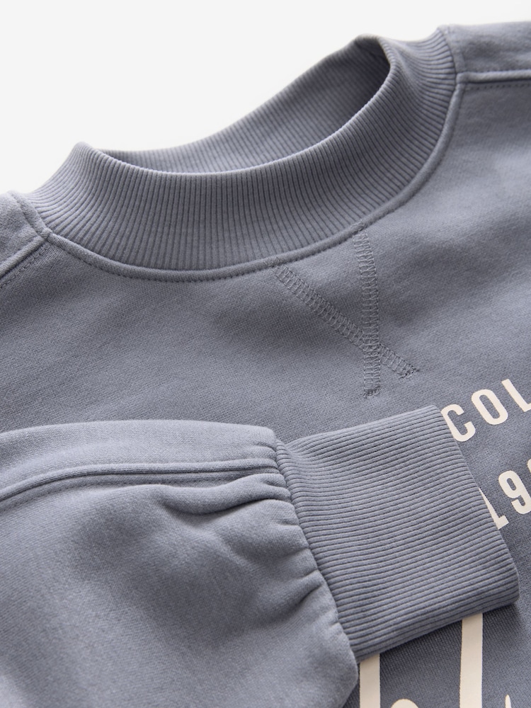 Blau - Slogan Sweatshirt und Jogginghose mit weitem Bein (3–16 Jahre) - Bild 7 von 7 Blau - Slogan Sweatshirt und Jogginghose mit weitem Bein (3–16 Jahre) - Bild 7 von 7