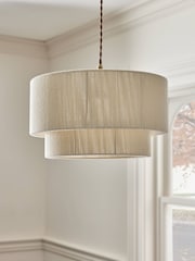 White Easy Fit Yale Shade Pendant Cealing Light - Image 2 of 5