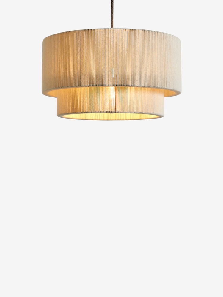 White Easy Fit Yale Shade Pendant Cealing Light - Image 5 of 5