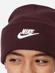 Nike Burgundy Red Kids Peak Beanie - Image 4 of 4