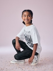 Black Sequin Leggings (3-16yrs) - Image 2 of 6