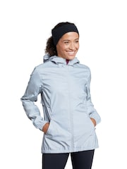 Mountain Warehouse Silver Womens Dashing Reflective Water Resistant Running and Cycling Jacket - Image 1 of 4