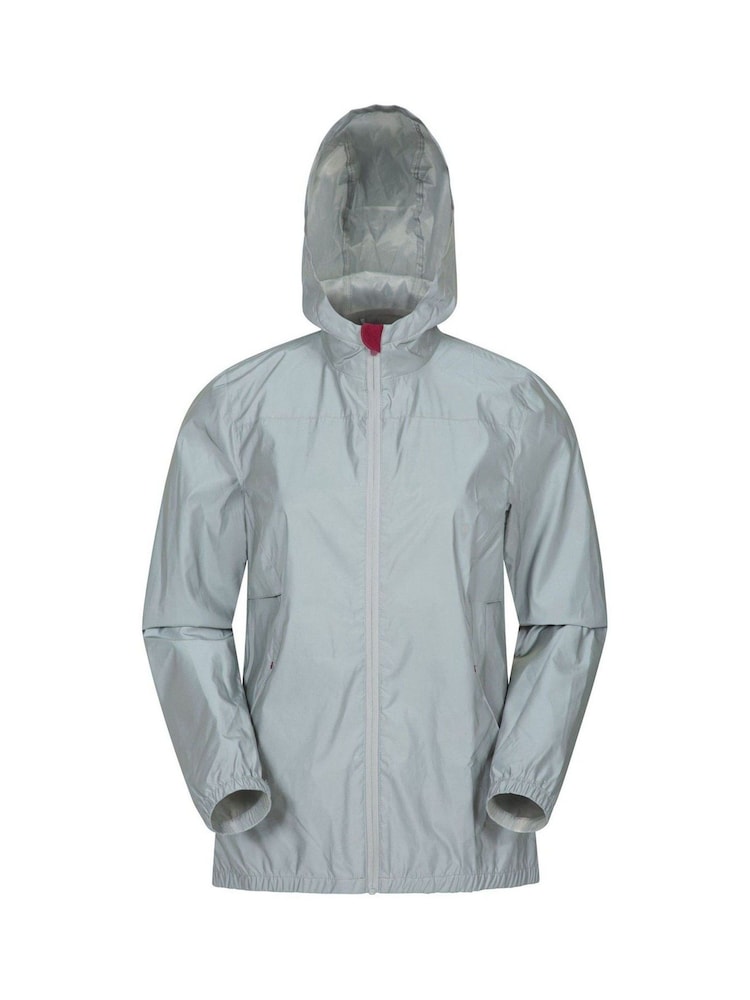 Mountain Warehouse Silver Womens Dashing Reflective Water Resistant Running and Cycling Jacket - Image 2 of 4