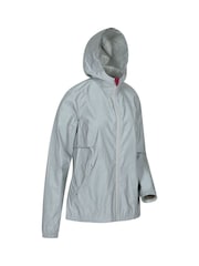Mountain Warehouse Silver Womens Dashing Reflective Water Resistant Running and Cycling Jacket - Image 3 of 4