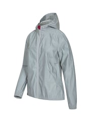 Mountain Warehouse Silver Womens Dashing Reflective Water Resistant Running and Cycling Jacket - Image 4 of 4