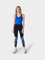 Sweaty Betty Lightning Blue Athlete Crop Seamless Workout Tank Top - Image 3 of 5