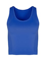 Sweaty Betty Lightning Blue Athlete Crop Seamless Workout Tank Top - Image 5 of 5