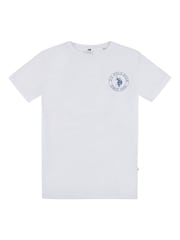 U.S. Polo Assn. White Back Print Boys 100% Cotton T-Shirt - Image 6 of 8