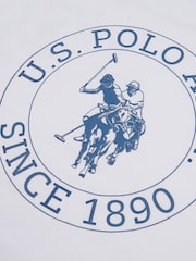 U.S. Polo Assn. White Back Print Boys 100% Cotton T-Shirt - Image 8 of 8
