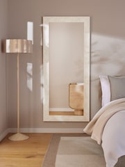 White Stone Effect Full Length Mirror - Image 1 of 6