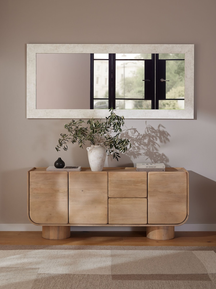 White Stone Effect Full Length Mirror - Image 2 of 6