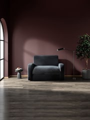Jay-Be Luxe Velvet Charcoal Grey Deco Snuggle Sofa Bed - Image 1 of 6