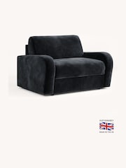 Jay-Be Luxe Velvet Charcoal Grey Deco Snuggle Sofa Bed - Image 2 of 6