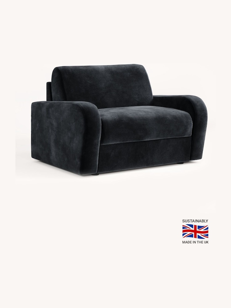 Jay-Be Luxe Velvet Charcoal Grey Deco Snuggle Sofa Bed - Image 2 of 6
