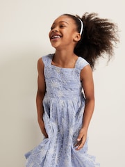 Phase Eight Blue Amelia Embroidered Dress - Image 6 of 6