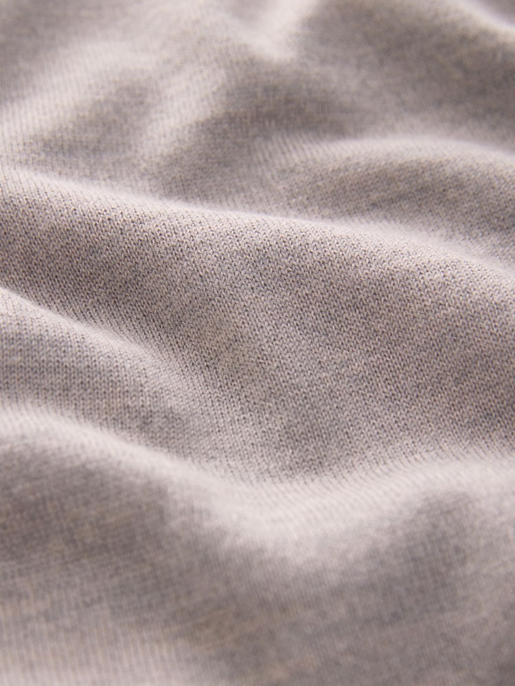 Neutral Regular Fit Signature 100% Merino Wool Quarter Zip Jumper - Image 8 of 8