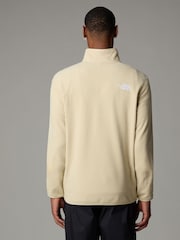 لون محايد - شعار جانبي - The North Face Neutral Side Logo Glacier Quarter Zip Fleece - صورة 2 من 3