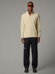 لون محايد - شعار جانبي - The North Face Neutral Side Logo Glacier Quarter Zip Fleece - صورة 3 من 3