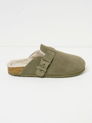 FatFace Elsie Khaki Green House Shoes - Image 1 of 3