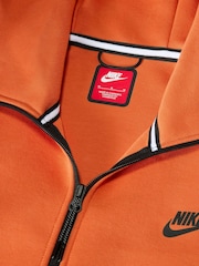 Nike Orange Tech Fleece Zip Up Hoodie - Image 10 of 13