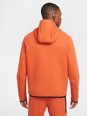 Nike Orange Tech Fleece Zip Up Hoodie - Image 2 of 13