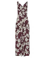 Красный - Long Tall Sally LTS Tall Wine Red Floral Print Maxi Dress - Image 5 of 5