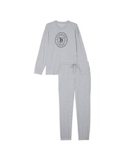 Victoria's Secret Grey Heather Cotton Long Pyjama Set - Image 3 of 3