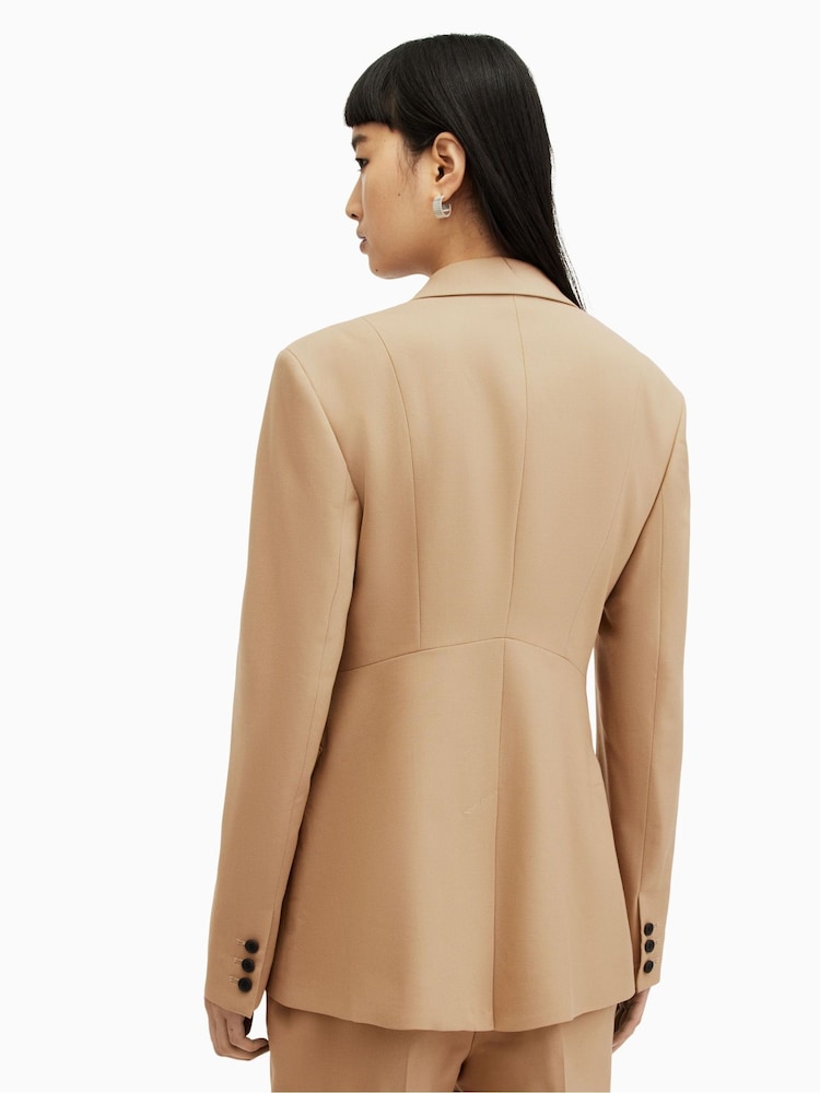 AllSaints Brown Sevenh Blazer - Image 2 of 7